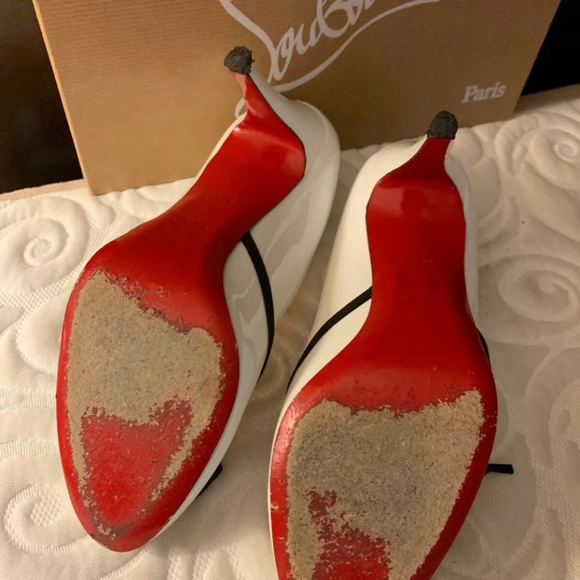 Christian Louboutin White Heels 85MM - SZ 8.5 - Picture 7 of 8